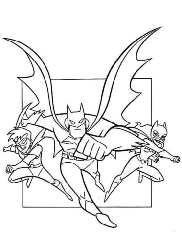 Batman Robin và trang màu mèo