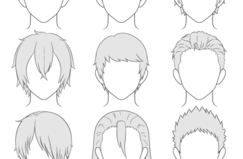 Cách vẽ tóc nam Anime từng bước  Tô Màu