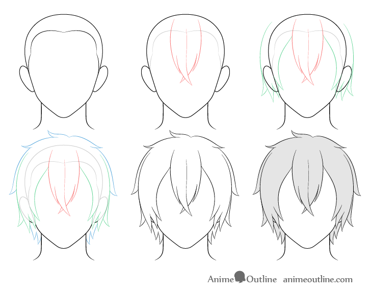Cách Vẽ Những Kiểu Tóc Anime Nam Đẹp, Cách Vẽ Tóc Nam Anime Từng Bước -   - Link Tài Liệu Giáo Dục