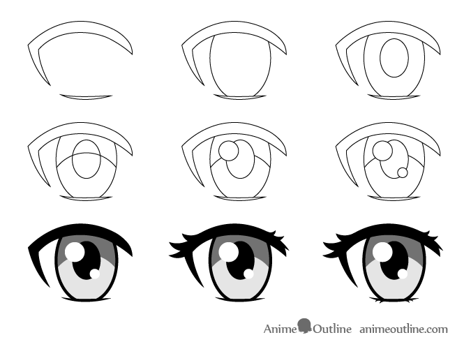 Hướng Dẫn Vẽ Mắt Nữ Anime - Tô Màu