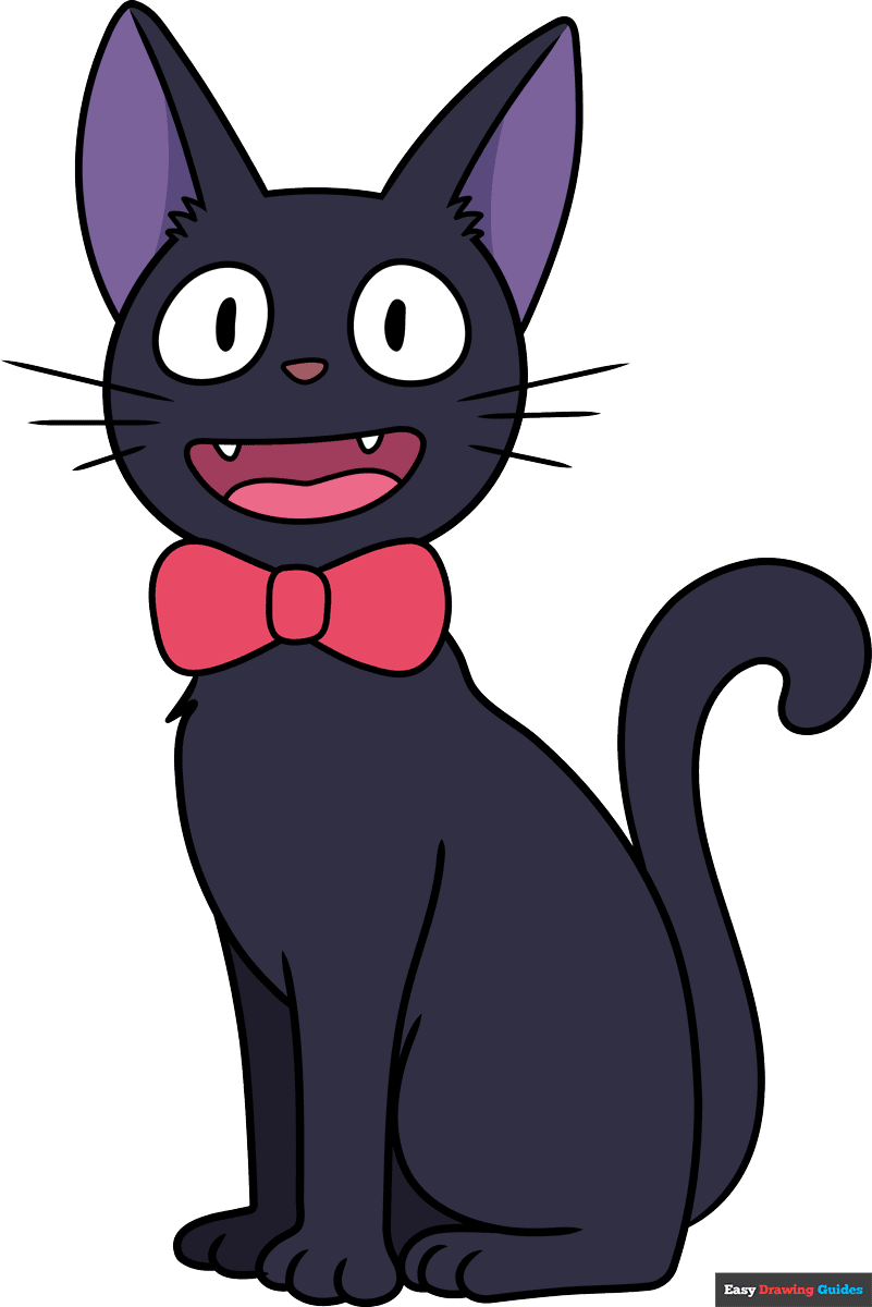 Cách vẽ chú mèo Jiji Tô Màu