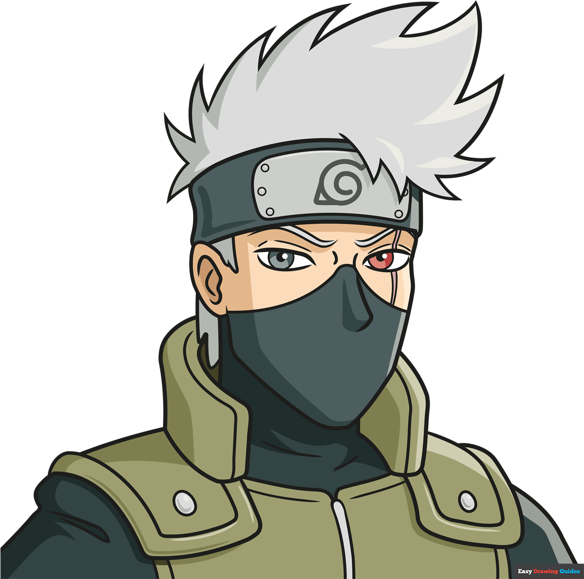 how to draw Kakashi Hatake  How to draw anime step by step  Easy  drawing ideas for beginners  Bilibili