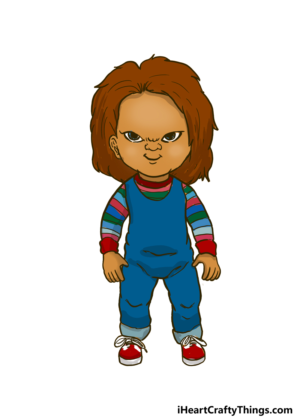 Cách vẽ Chucky Hướng dẫn từng bước Tô Màu