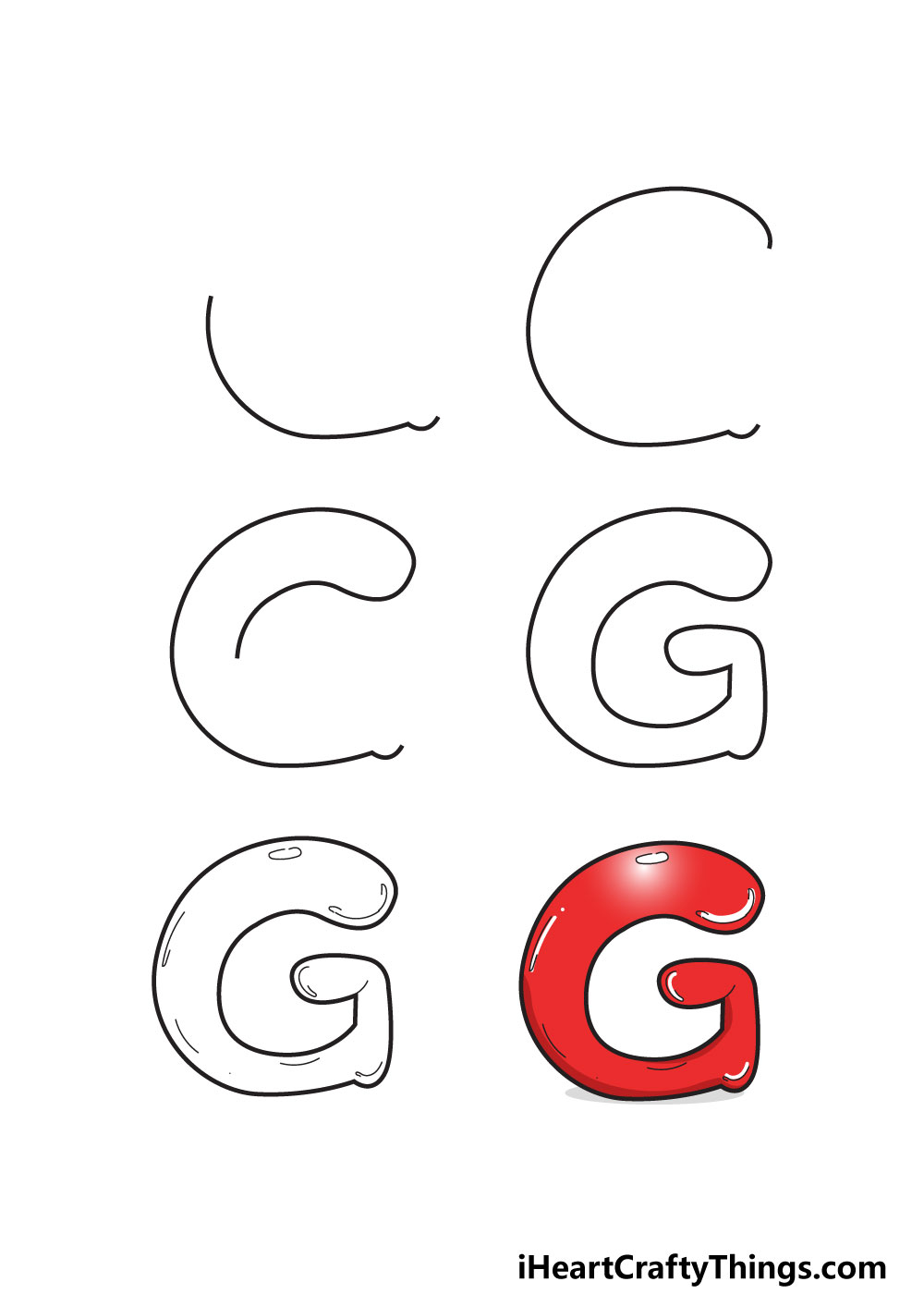 Chữ Bong Bóng Chữ G – Cách Vẽ Chữ G Bong Bóng Của Riêng Bạn - Tô Màu