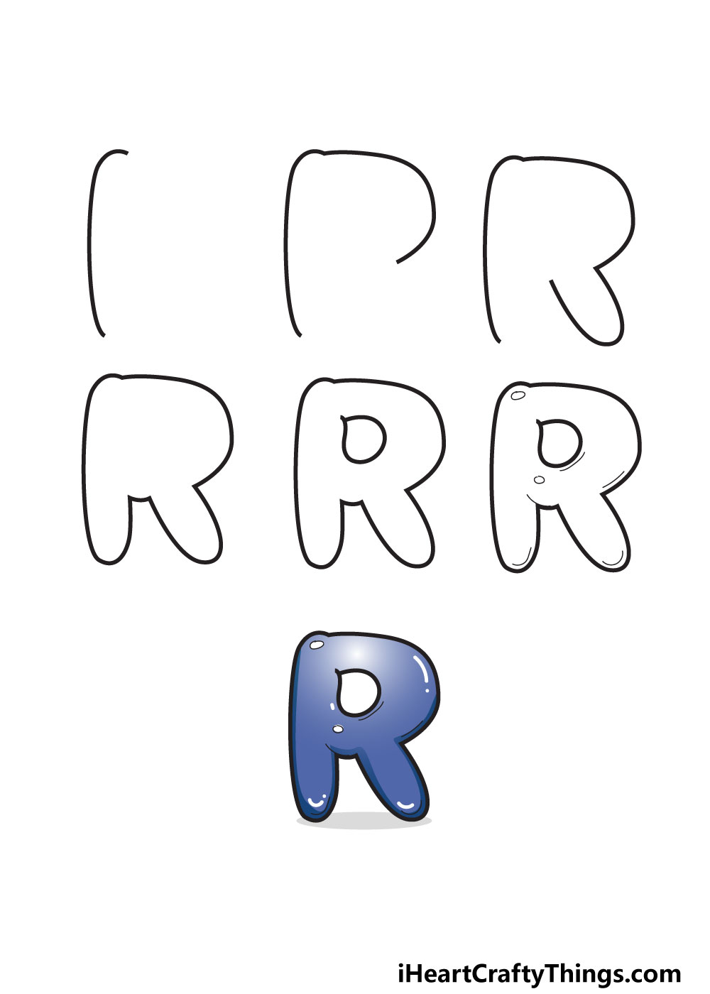 Chữ Bong Bóng Chữ R – Cách Vẽ Chữ R Bong Bóng Của Riêng Bạn - Tô Màu