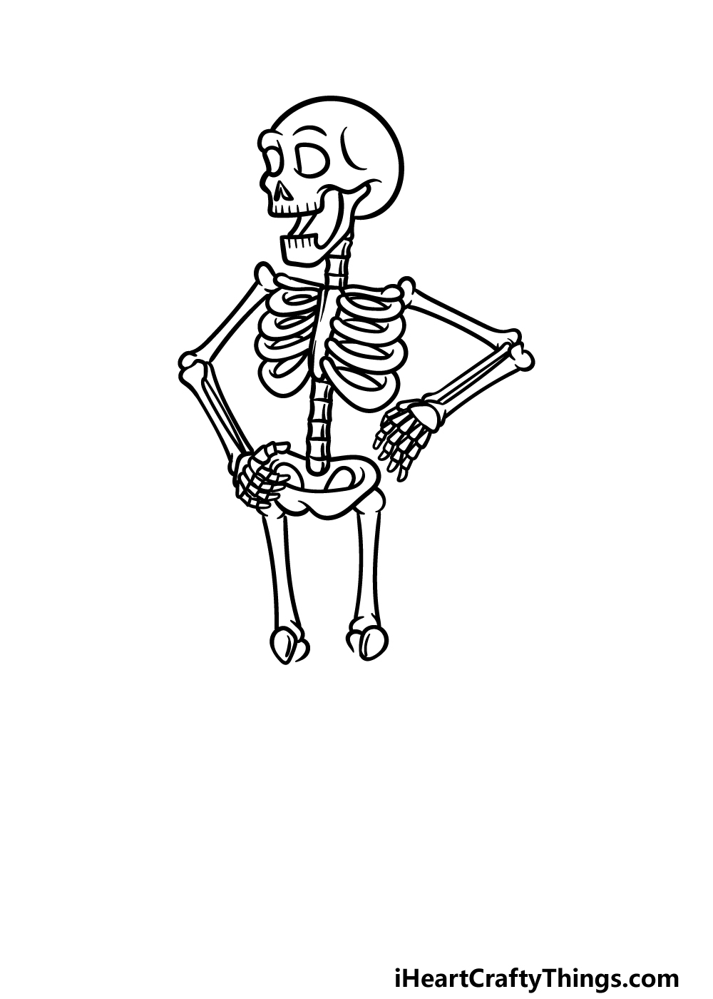 Cách vẽ bộ xương hoạt hình – Hướng dẫn từng bước - Tô Màu